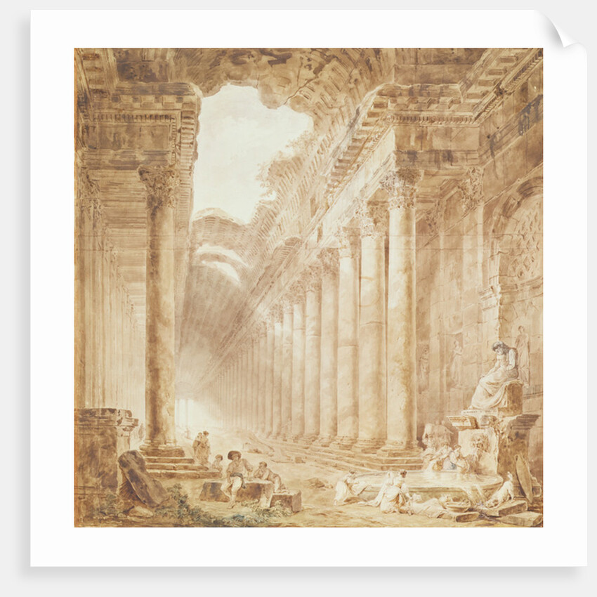 A Colonnade in Ruins, 1780 by Hubert Robert