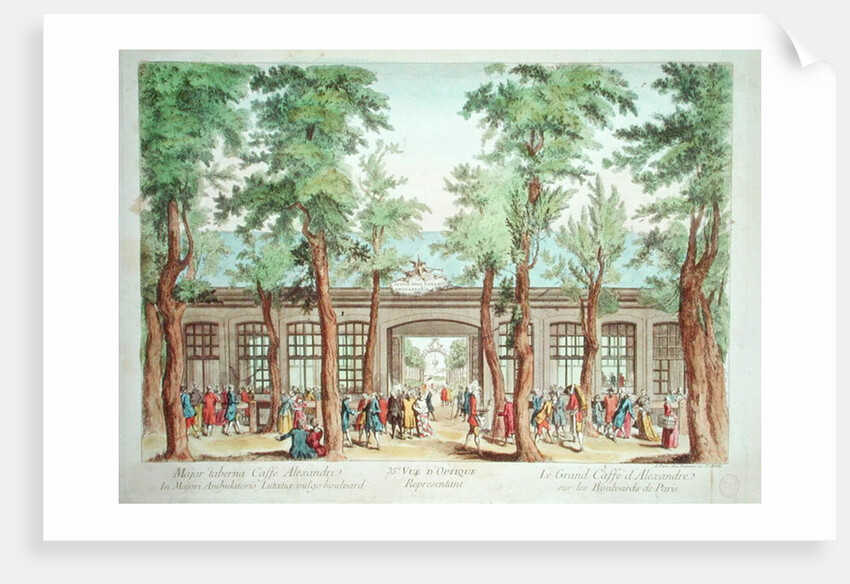 The Grand Cafe Royal d'Alexandre, Boulevard du Temple, Paris by French School