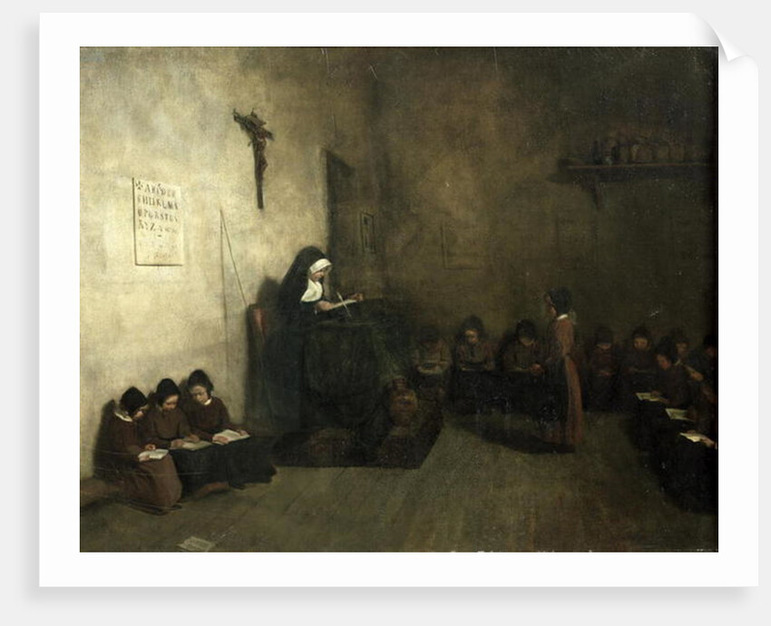 Interior of a School for Orphaned Girls, 1850 by Francois Bonvin