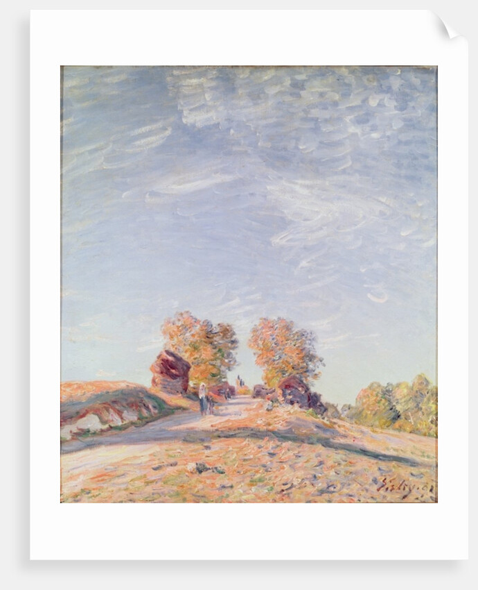 Uphill Road in Sunshine, 1891 by Alfred Sisley