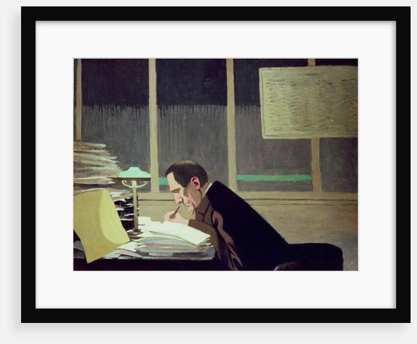 Felix Feneon at 'La Revue Blanche', 1896 by Felix Edouard Vallotton