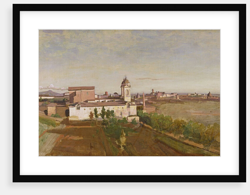 Trinita dei Monti from the Villa Medici, c.1830-34 by Jean Baptiste Camille Corot