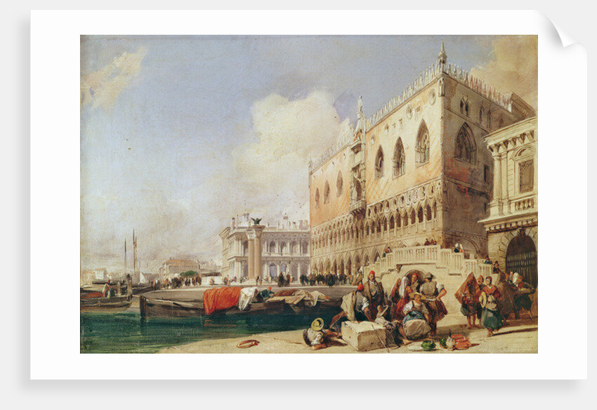 View of Venice. The Riva degli Schiavoni and the Doge's Palace by Richard Parkes Bonington
