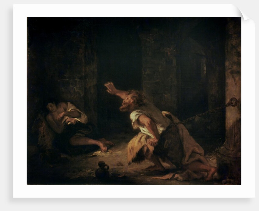 The Prisoner of Chillon, 1834 by Ferdinand Victor Eugene Delacroix