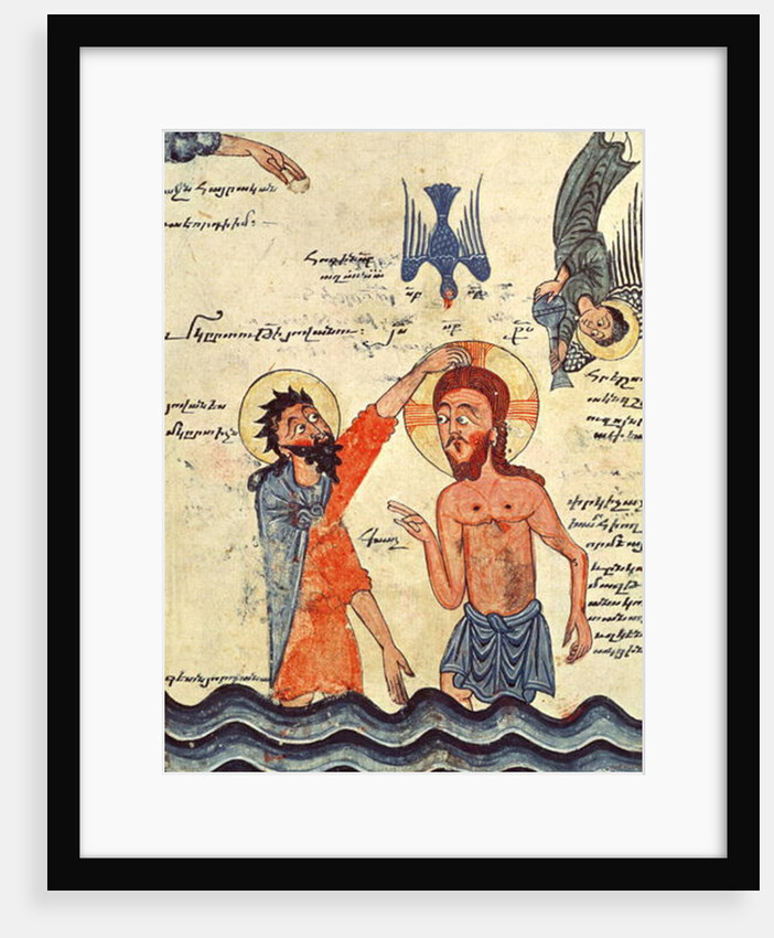 Ms 481 fol.8v Baptism of Christ by Guirages