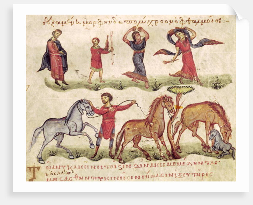 Ms Grec 479 Horse Trainers by Italian School