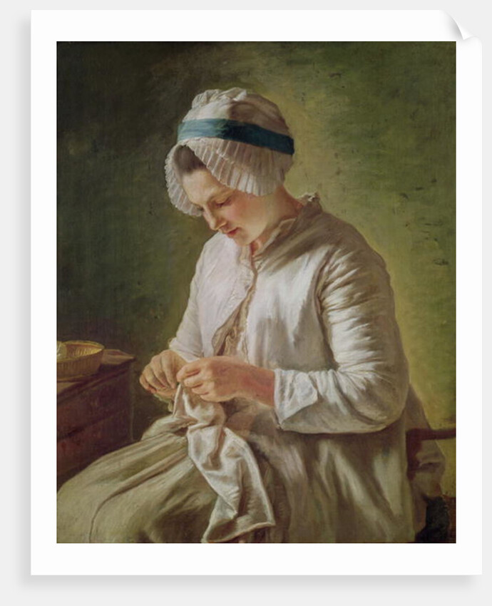 The Seamstress or, Young Woman Working by Francoise Duparc