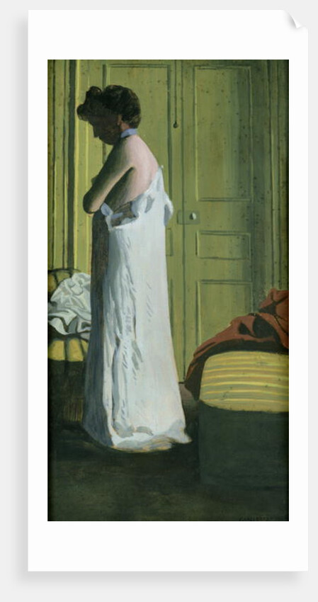 Nude in an Interior, Woman Removing her Shirt, 1900 by Felix Edouard Vallotton