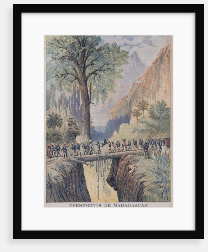 The Resident-General of Madagascar, Charles le Myre de Vilers and French colonists reach the coast by French School