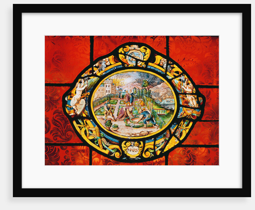 Window depicting March, from Montigny by French School