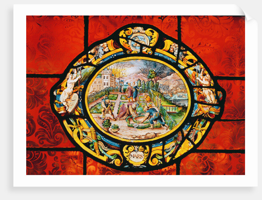 Window depicting March, from Montigny by French School