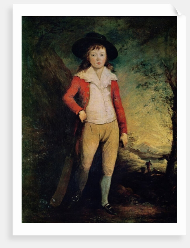 Portrait of William Seward with a Cricket Bat, c.1788-91 by Ozias Humphry