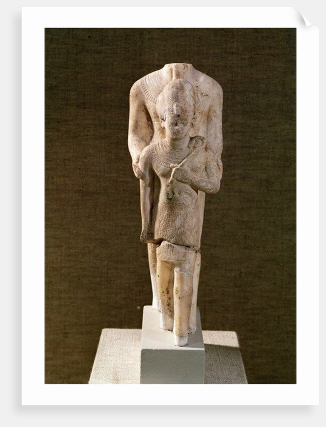 Amun protecting Amenhotep III from the Temple of Amun, Karnak by Egyptian 18th Dynasty