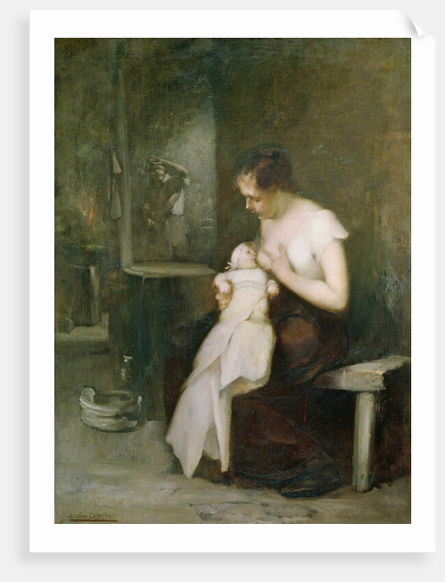 Young Mother, study for a painting for the Salon of 1879 by Eugene Carriere