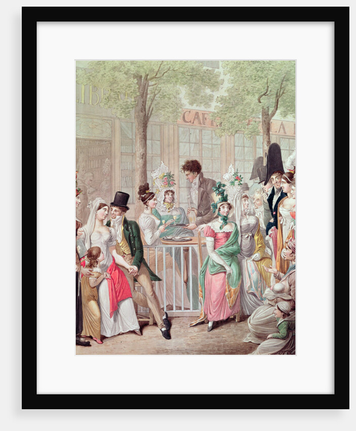 The Terrace of the Cafe de la Rotonde in 1814 by Georg Emanuel Opitz