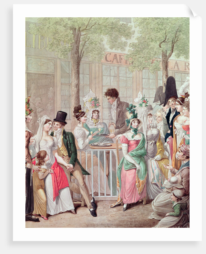 The Terrace of the Cafe de la Rotonde in 1814 by Georg Emanuel Opitz