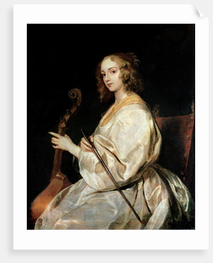 Young Woman Playing a Viola da Gamba by Anthony van Dyck