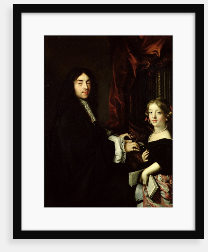 Portrait of Charles Couperin and the Daughter of the Artist, 1665-79 by Claude Lefebvre