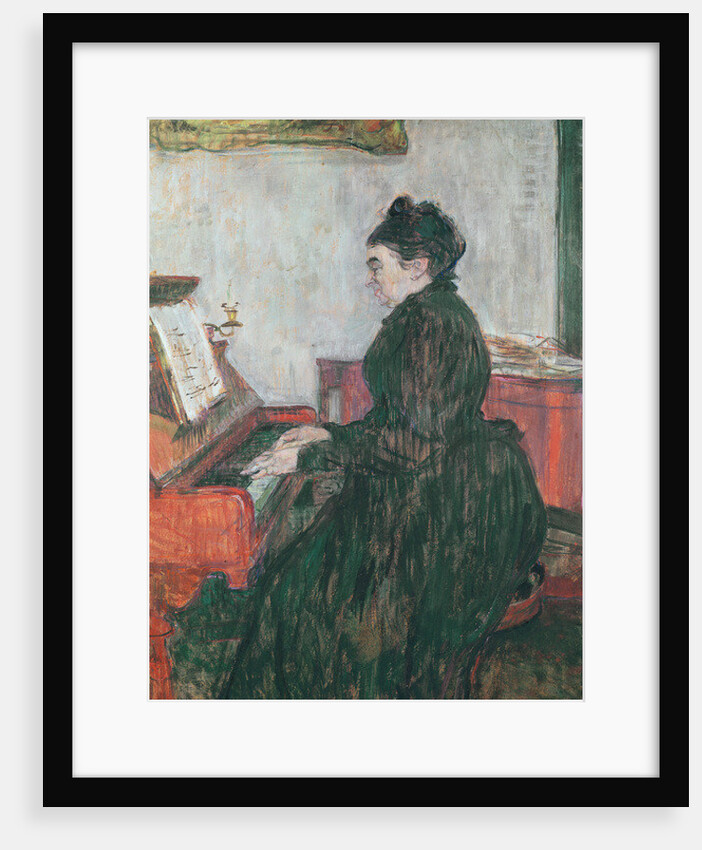 Madame Pascal at the piano in the salon of the Chateau de Malrome, 1895 by Henri de Toulouse-Lautrec