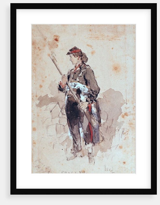Woman at the Hotel de Ville, Second Day of the Paris Commune, 1871 by Daniel Urrabieta Vierge