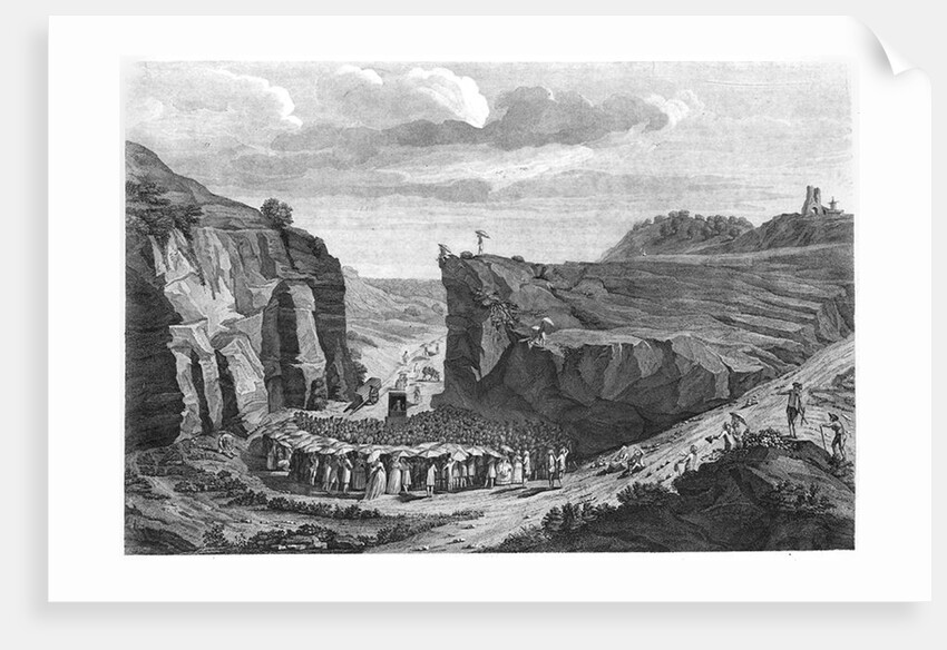 Camisards Meeting in the Desert, by French School