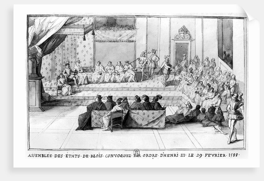 The Assembly of the Blois Estates convened on the 29th February 1588 by Henri III, King of France, after 1588 by French School