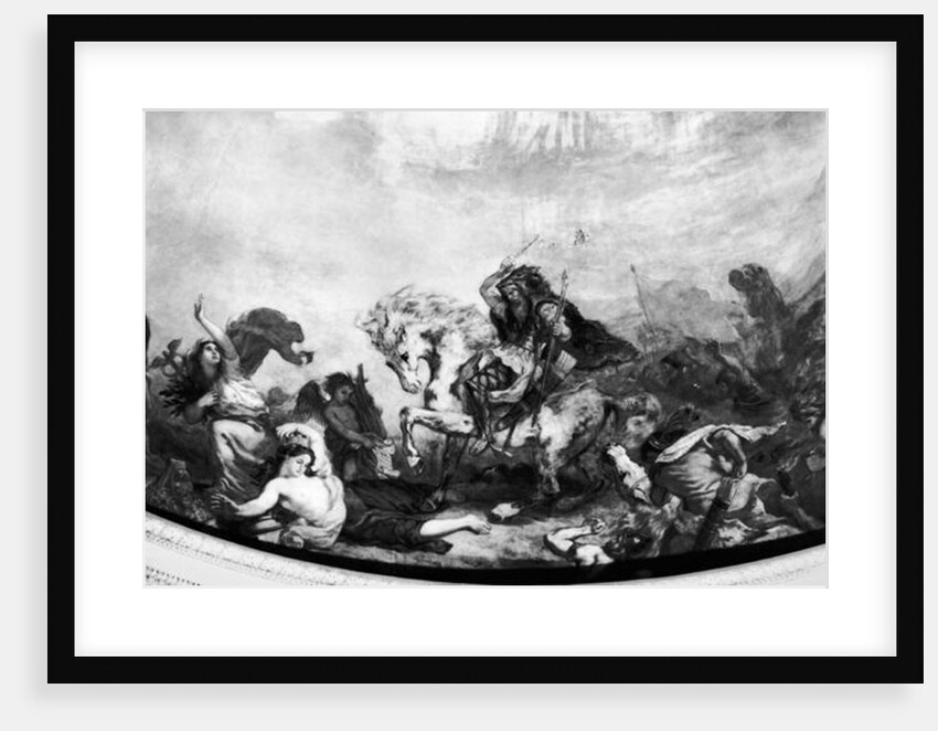 Attila the Hun and his hordes overrunning Italy and the Arts, 1838-47 by Ferdinand Victor Eugene Delacroix