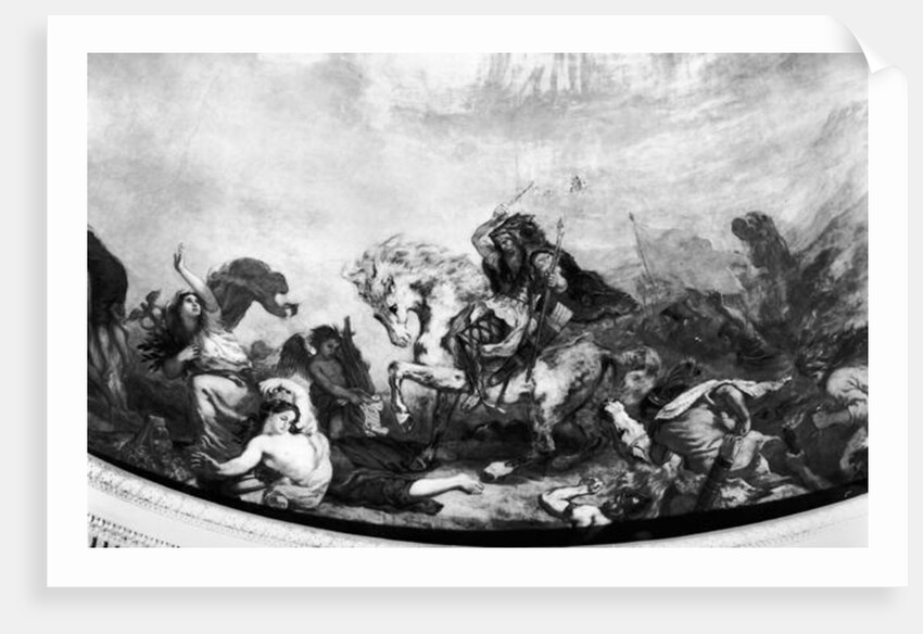 Attila the Hun and his hordes overrunning Italy and the Arts, 1838-47 by Ferdinand Victor Eugene Delacroix