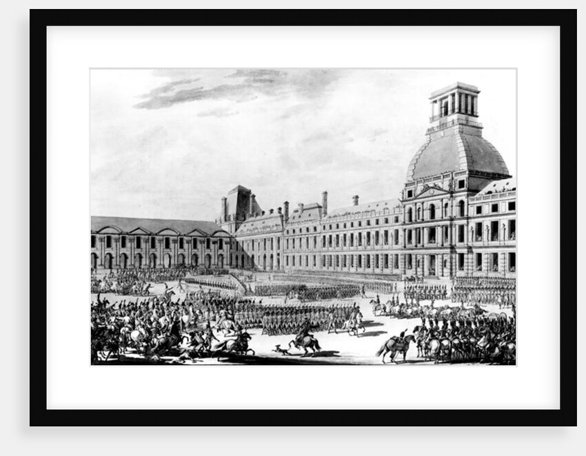 Napoleon Bonaparte First Consul, Reviewing his Troops at the Tuileries by Jacques Francois Joseph Swebach