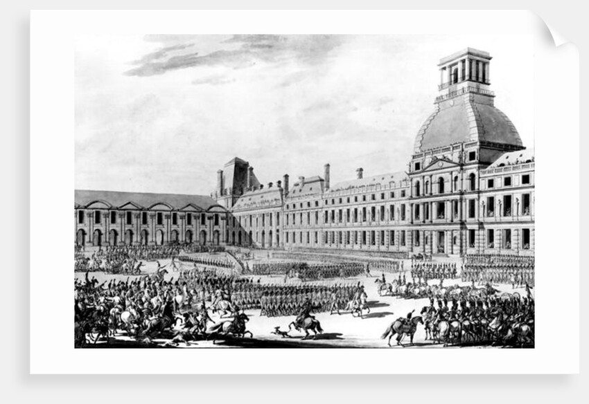 Napoleon Bonaparte First Consul, Reviewing his Troops at the Tuileries by Jacques Francois Joseph Swebach