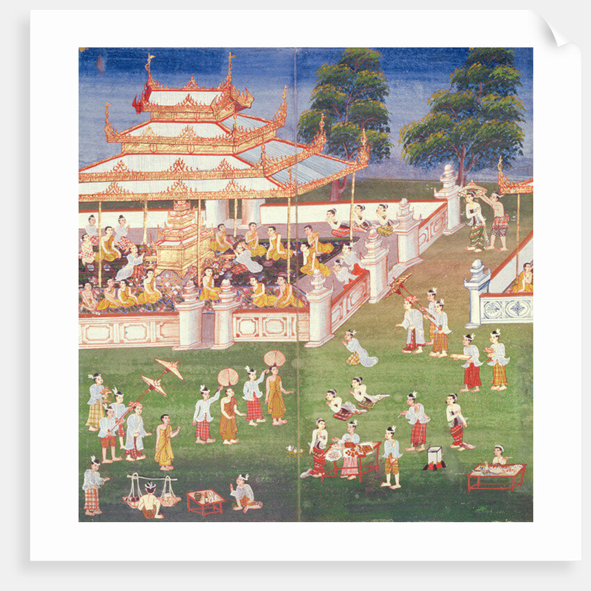 Ma 565 Monks at their annual meeting in June in Mandalay by Burmese School