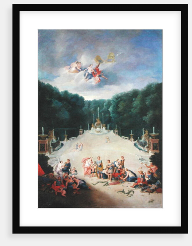 The Groves of Versailles. View of the Arc de Triomphe and France Triumphant with Nymphs Chaining Captives before Venus and Mars, 1688 by Jean the Younger Cotelle
