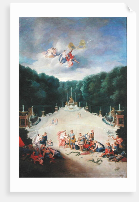 The Groves of Versailles. View of the Arc de Triomphe and France Triumphant with Nymphs Chaining Captives before Venus and Mars, 1688 by Jean the Younger Cotelle