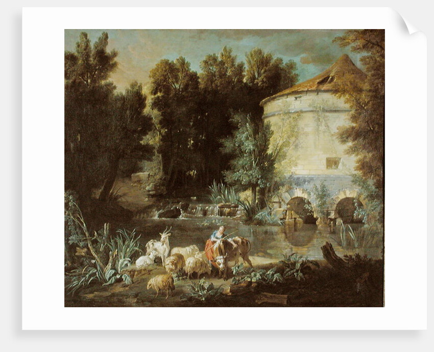 Landscape with a Round Tower, 1737 by Jean-Baptiste Oudry