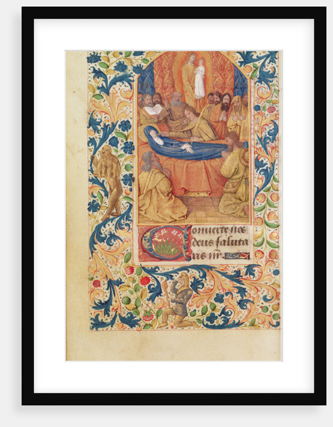 Ms Latin 13305 fol.88v The Death of the Virgin by Jean (school of) Fouquet