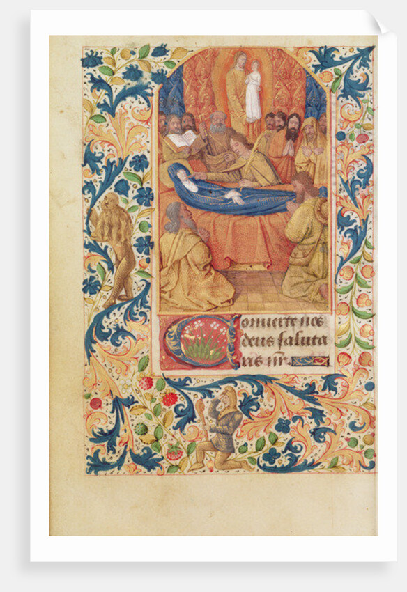 Ms Latin 13305 fol.88v The Death of the Virgin by Jean (school of) Fouquet