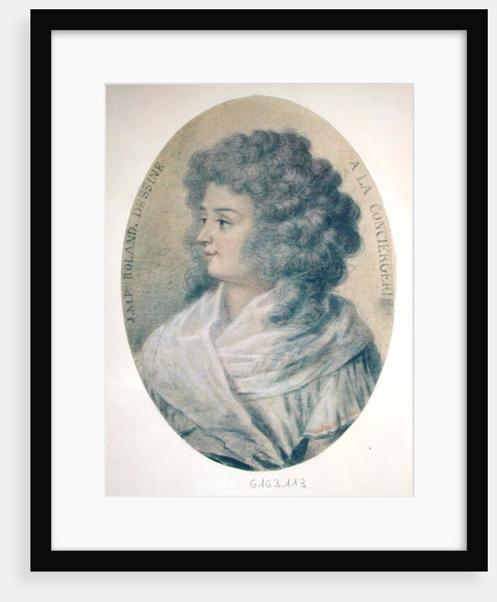 Portrait of Jeanne-Marie Roland de la Platiere at the Conciergerie, 1793 by French School