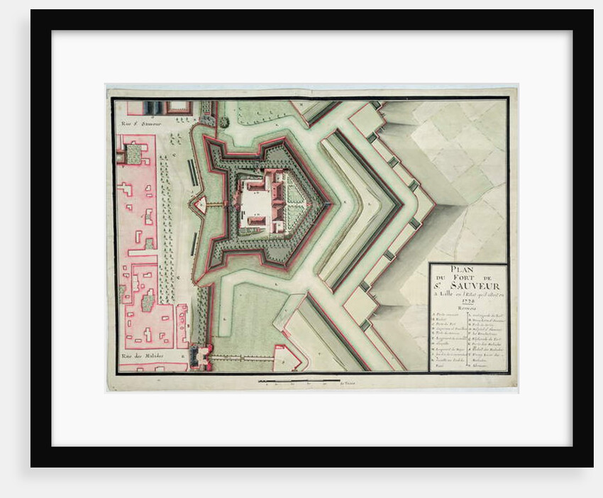 Fort of Saint-Sauveur, Lille, in 1728 by Claude Masse