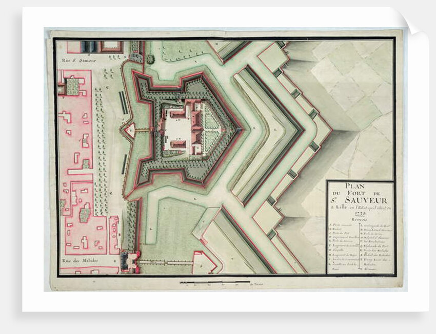 Fort of Saint-Sauveur, Lille, in 1728 by Claude Masse