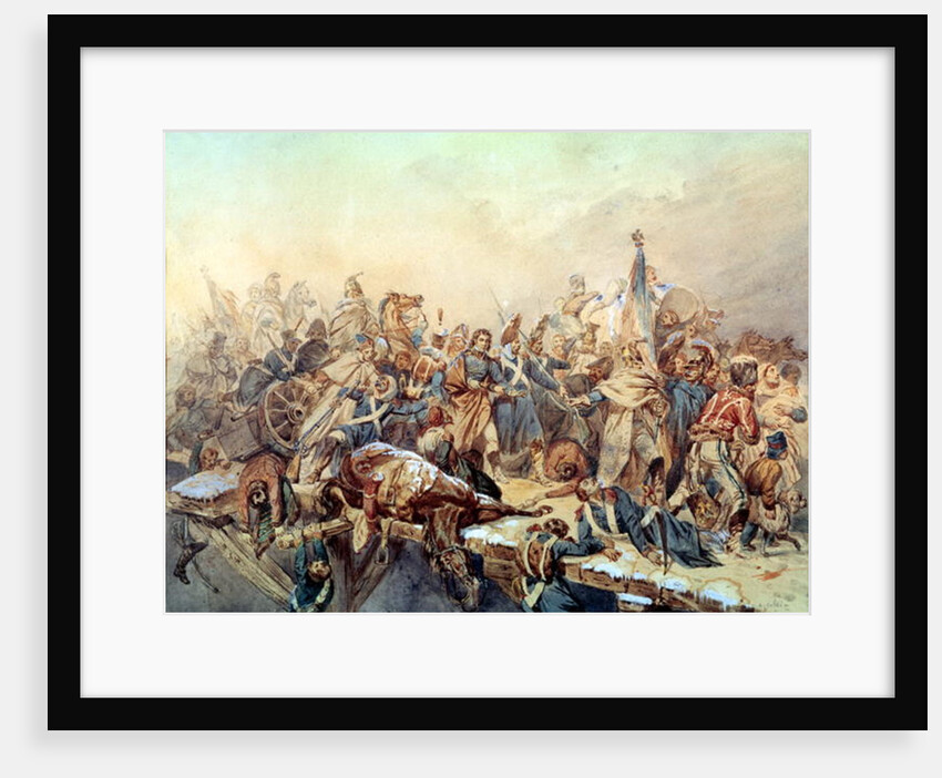 Dominique Larrey crossing the Bérézina, November 1812 by Alexandre Solde