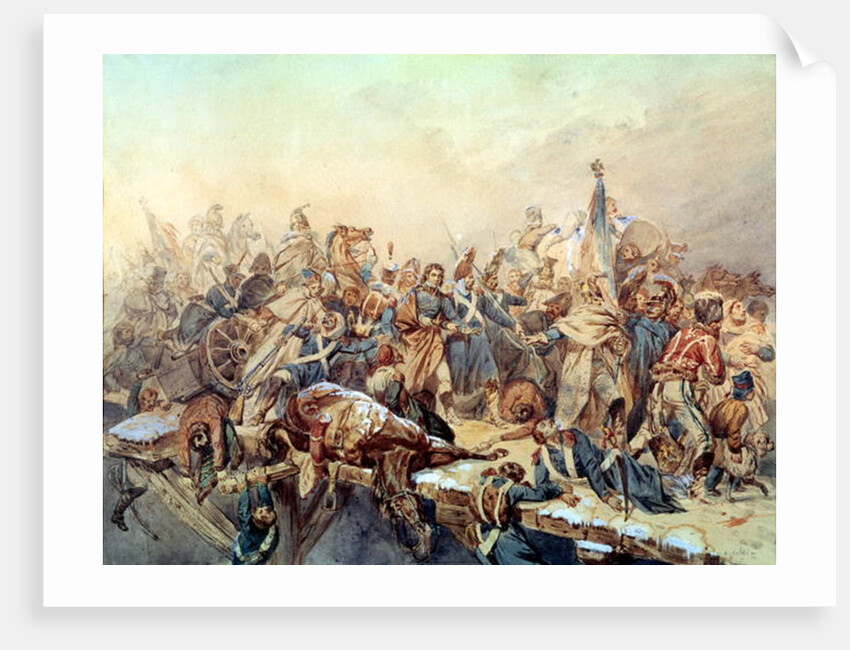 Dominique Larrey crossing the Bérézina, November 1812 by Alexandre Solde