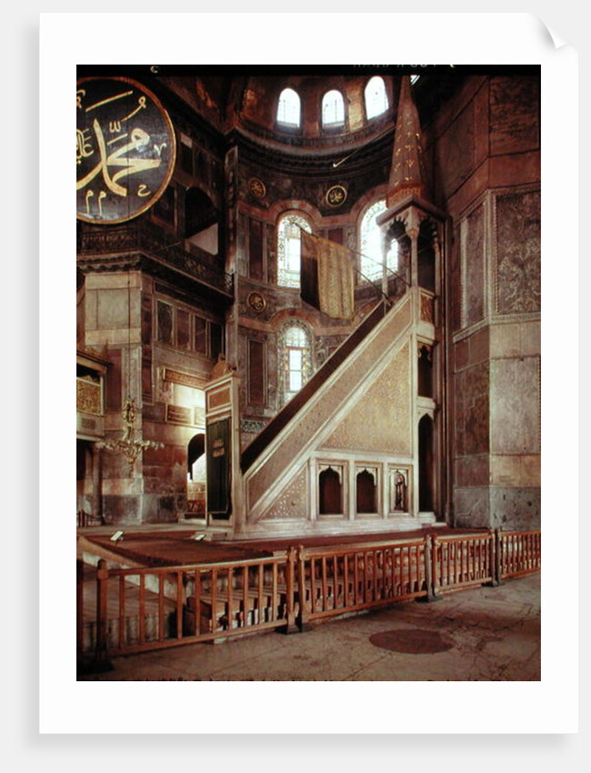 View of the minbar, 6th century by Anonymous