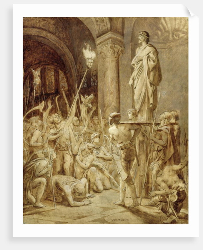 Clovis Carried on his Shield by Joseph Paul Blanc