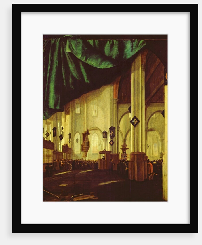 Interior of the Protestant Church in Delft, after 1665 by Cornelis de Man