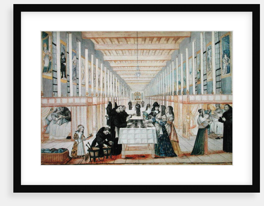 The Infirmary of the Sisters of Charity during a visit of Anne of Austria c.1640 by Abraham Bosse