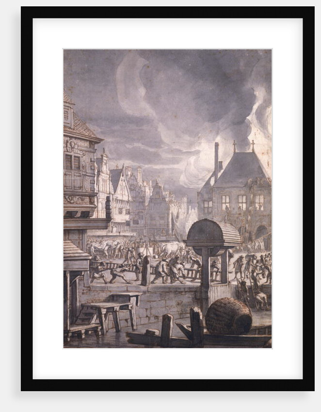 Fire at the Old Town Hall in Amsterdam, 17th July 1652 by Jan van der Heyden