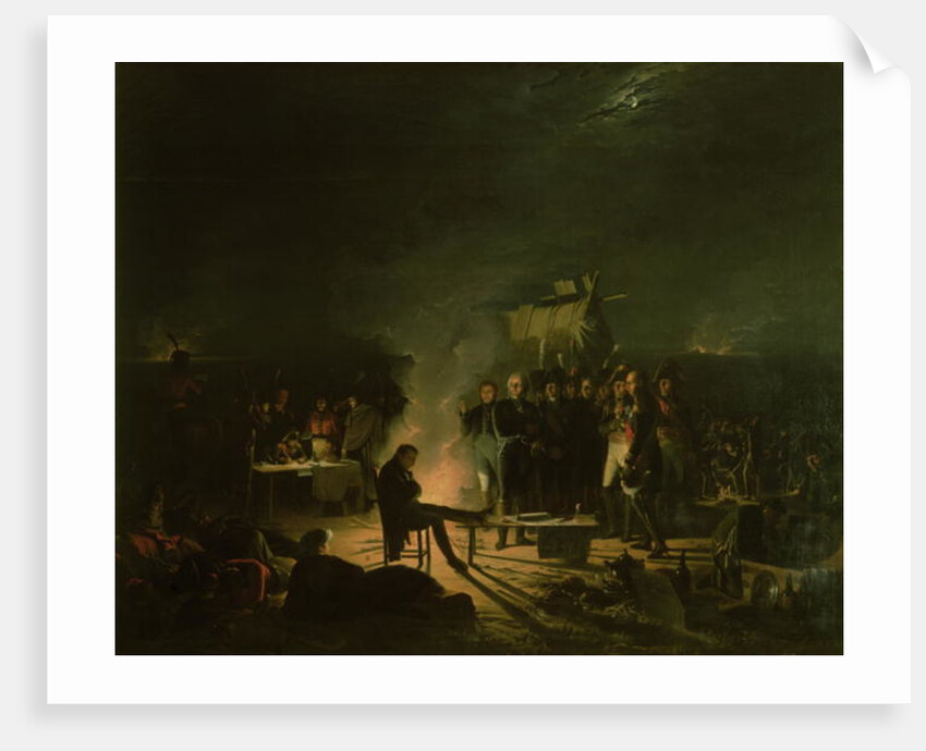 Bivouac of Napoleon I on the Battlefield of the Battle of Wagram, 5th-6th July 1809, 1810 by Adolphe Roehn