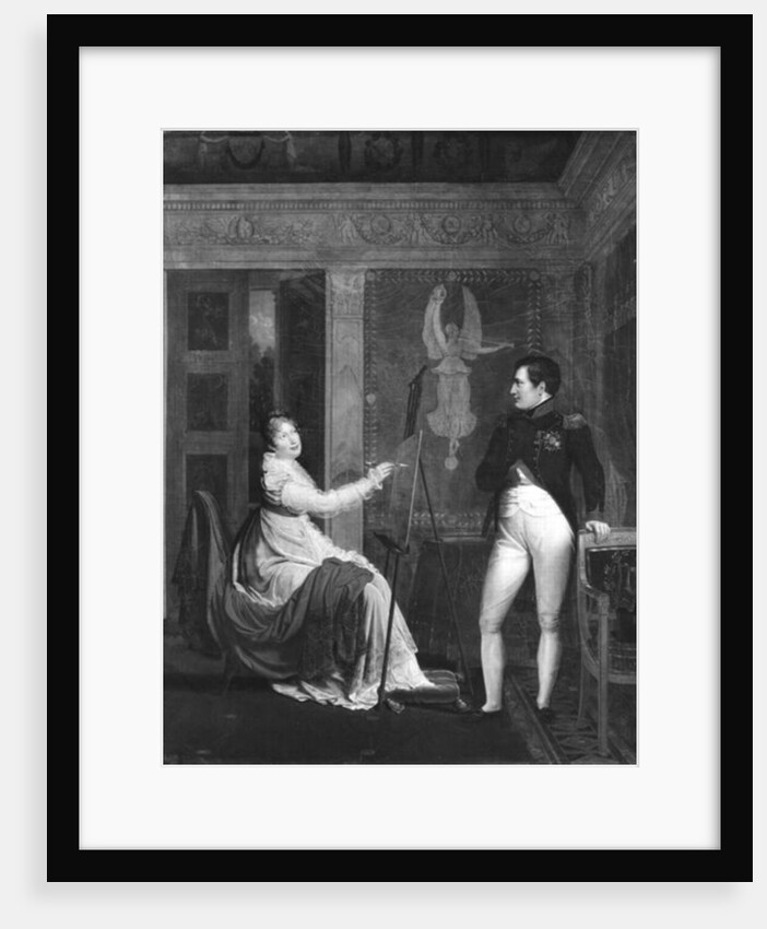 Marie Louise of Habsbourg Lorraine Painting a Portrait of Napoleon I by Alexandre Menjaud