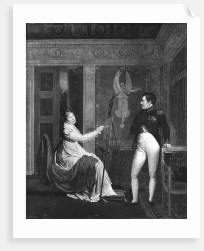 Marie Louise of Habsbourg Lorraine Painting a Portrait of Napoleon I by Alexandre Menjaud