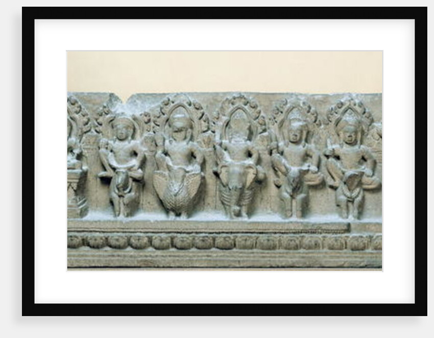 Frieze depicting nine divinities by Cambodian School